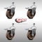 Service Caster 5 Inch SS High Temp Glass Filled Nylon 1/2 Inch Stem Caster Set Total Lock Brake SCC-SSTSTTL20S514-GFNSHT-121315-4 - alternate 2